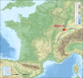 Situation de Altkirch sur la carte de France