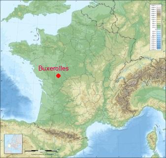 Situation de Buxerolles sur la carte de France