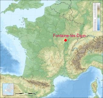 Situation de Fontaine-lès-Dijon sur la carte de France