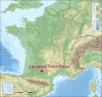 Situation de Labastide-Saint-Pierre sur la carte de France