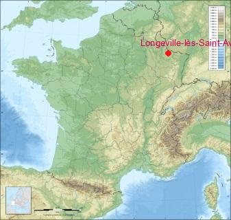 Situation de Longeville-lès-Saint-Avold sur la carte de France