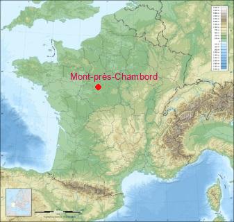Situation de Mont-près-Chambord sur la carte de France