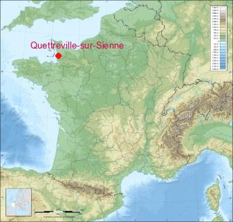 Situation de Quettreville-sur-Sienne sur la carte de France