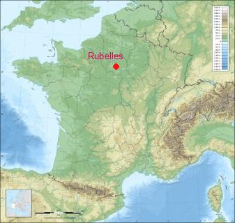 Situation de Rubelles sur la carte de France