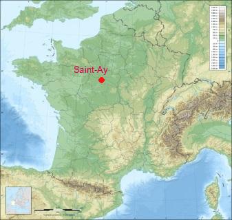 Situation de Saint-Ay sur la carte de France