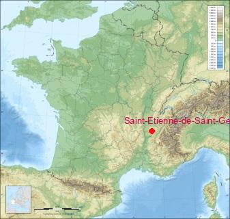 Situation de Saint-Étienne-de-Saint-Geoirs sur la carte de France