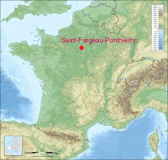 Situation de Saint-Fargeau-Ponthierry sur la carte de France