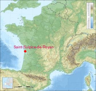 Situation de Saint-Sulpice-de-Royan sur la carte de France