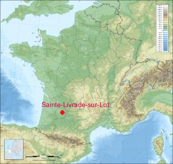 Situation de Sainte-Livrade-sur-Lot sur la carte de France