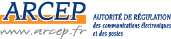 Logo de l’ARCEP, utile pour distinguer indicatif téléphonique pays et tarifs des opérateurs